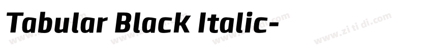 Tabular Black Italic字体转换 Tabular Black Italic字体转换